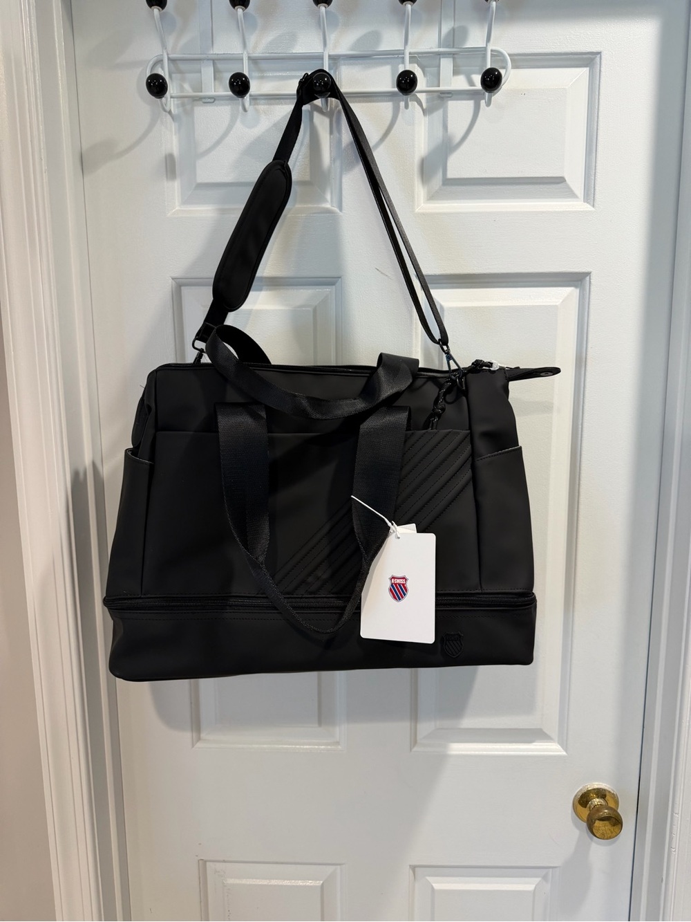 NWT K-Swiss Black  Travel Weekender Bag $99